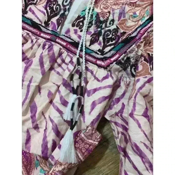 Inc Inter Concepts Luxe Boho Paisley Zebra‎ Tie-Waist Mini Dress Small TORN - Picture 5 of 16